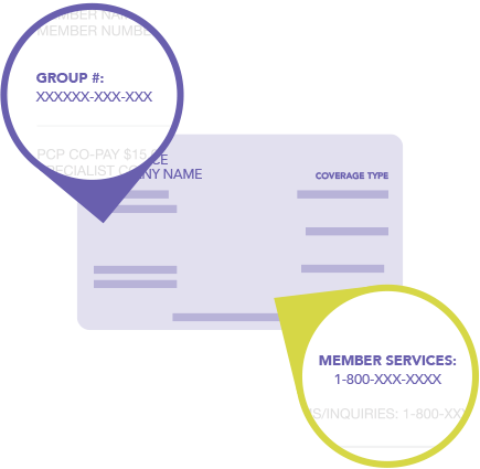 Insurance-card-with-callout Insurance card with group and member services callout
